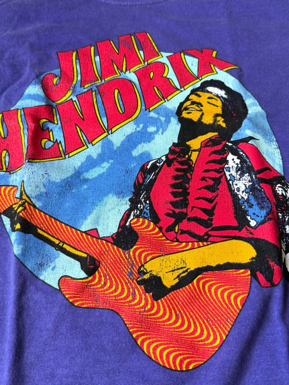 Authentic Hendrix Purple Jimi Hendrix Graphic T-Shirt Medium